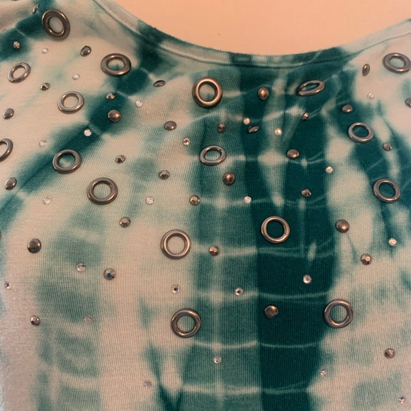 New Directions teal tie dyed gorgeous top-size small - Picture 3 of 7